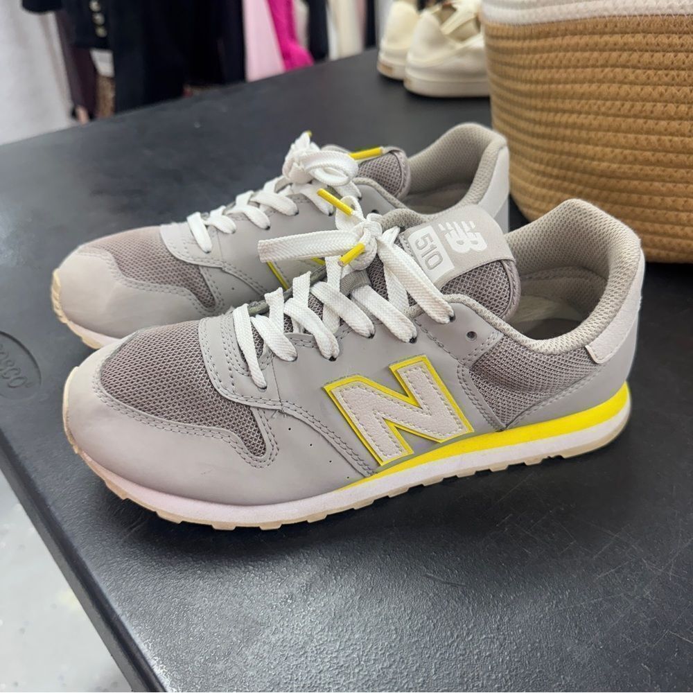 New Balance 510 Gray Yellow Sneakers Women’s 8.5 – Excellent Condition - Picture 1 of 9